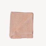 Salmon Pink Dash Striped Hand Towel