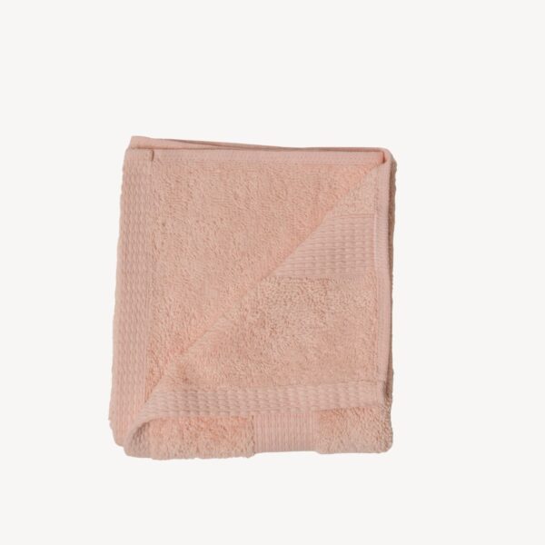 Salmon Pink Dash Striped Hand Towel