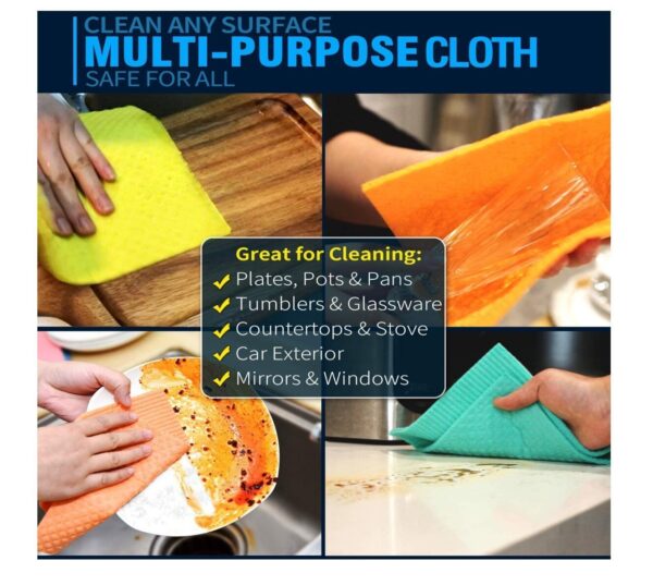 Sustainable Cellulose Dish Towel 12 Pcs Set