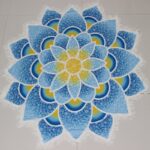 Lotus-Shaped Mandala Beach Towel