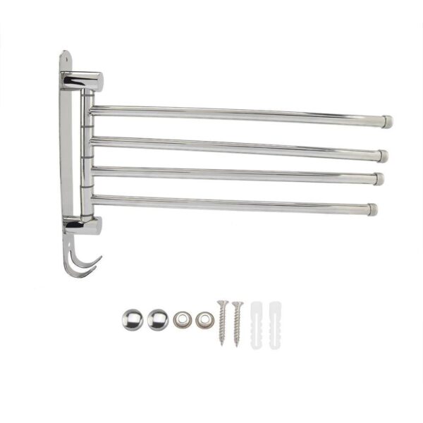 Rotating Towel Rail with Hooks