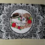 Square microfiber printed beach towel taro beach towel