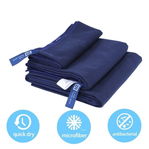 Dark Blue Microfiber Quick Drying Towels