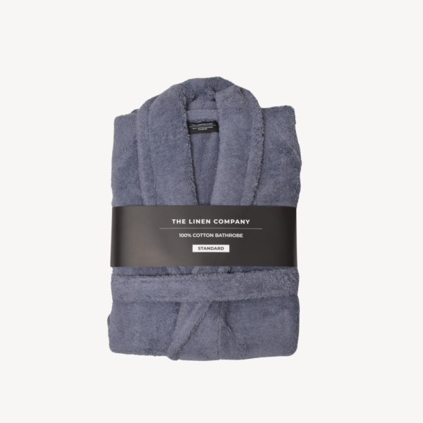 Deep Blue Shawl Collar Bathrobe
