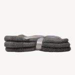 Slate Grey Dash Striped Face Towel - Set of 3