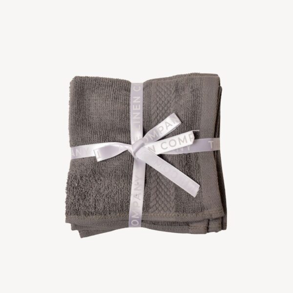 Light Grey Diamond Face Towel - Set of 3
