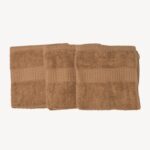 Camel Dash Striped Face Towel - Set of 3