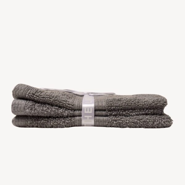 Light Grey Dash Striped Face Towel - Set of 3