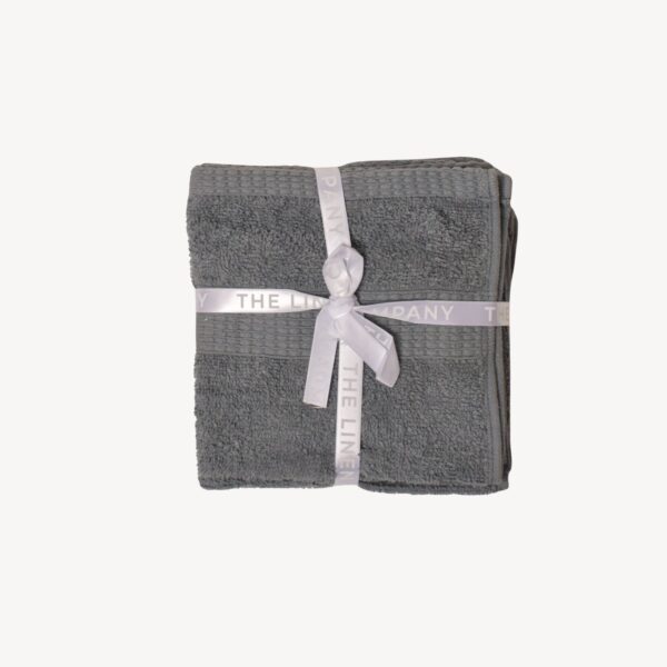 Light Grey Dash Striped Face Towel - Set of 3