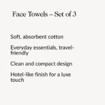 Camel Dash Striped Face Towel - Set of 3