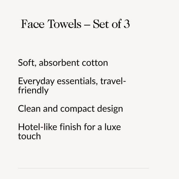 Camel Dash Striped Face Towel - Set of 3