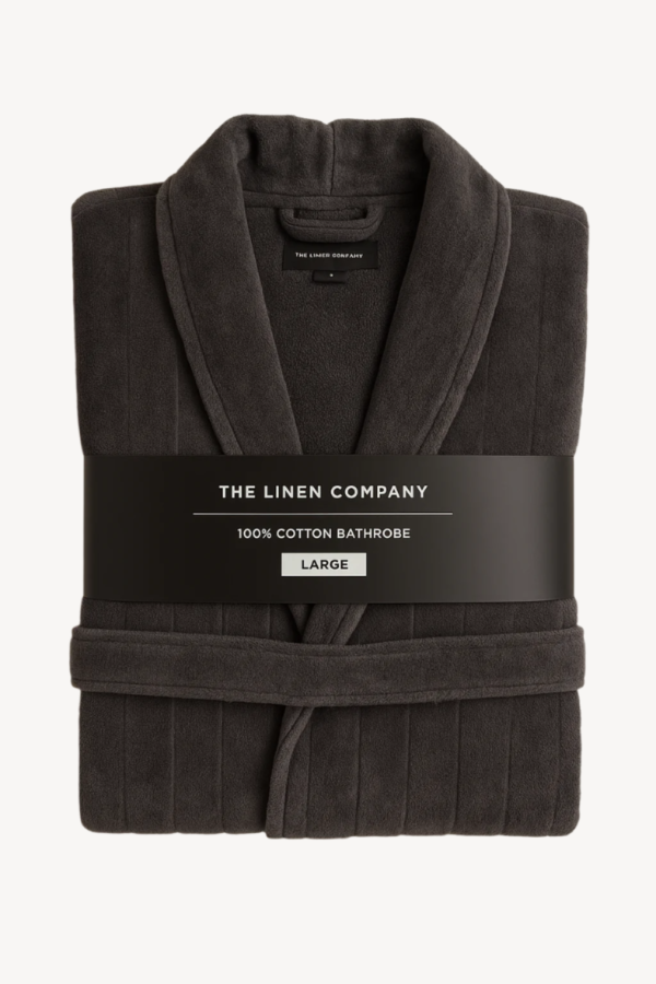 Charcoal Shawl Collar Bathrobe