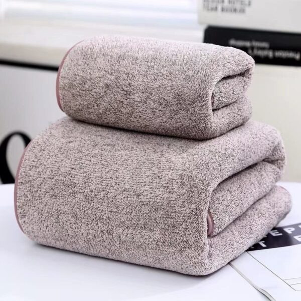Thick Bamboo Charcoal Fiber Coral Fleece Towels Suit