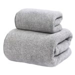 Thick Bamboo Charcoal Fiber Coral Fleece Towels Suit