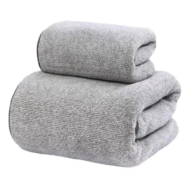 Thick Bamboo Charcoal Fiber Coral Fleece Towels Suit