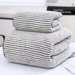 Thick Bamboo Charcoal Fiber Coral Fleece Towels Suit