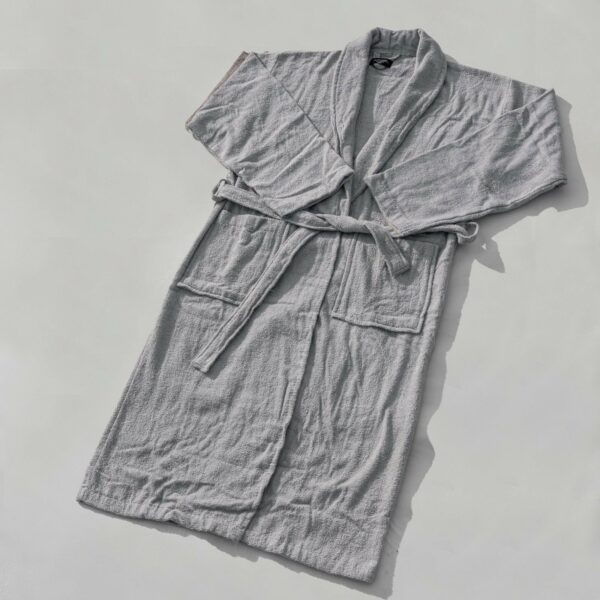 Grey Shawl Collar Bathrobe
