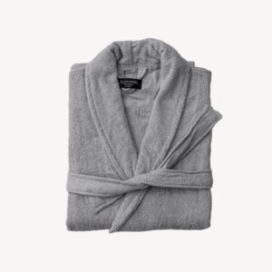 Grey Shawl Collar Bathrobe