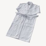 White Shawl Collar Bathrobe